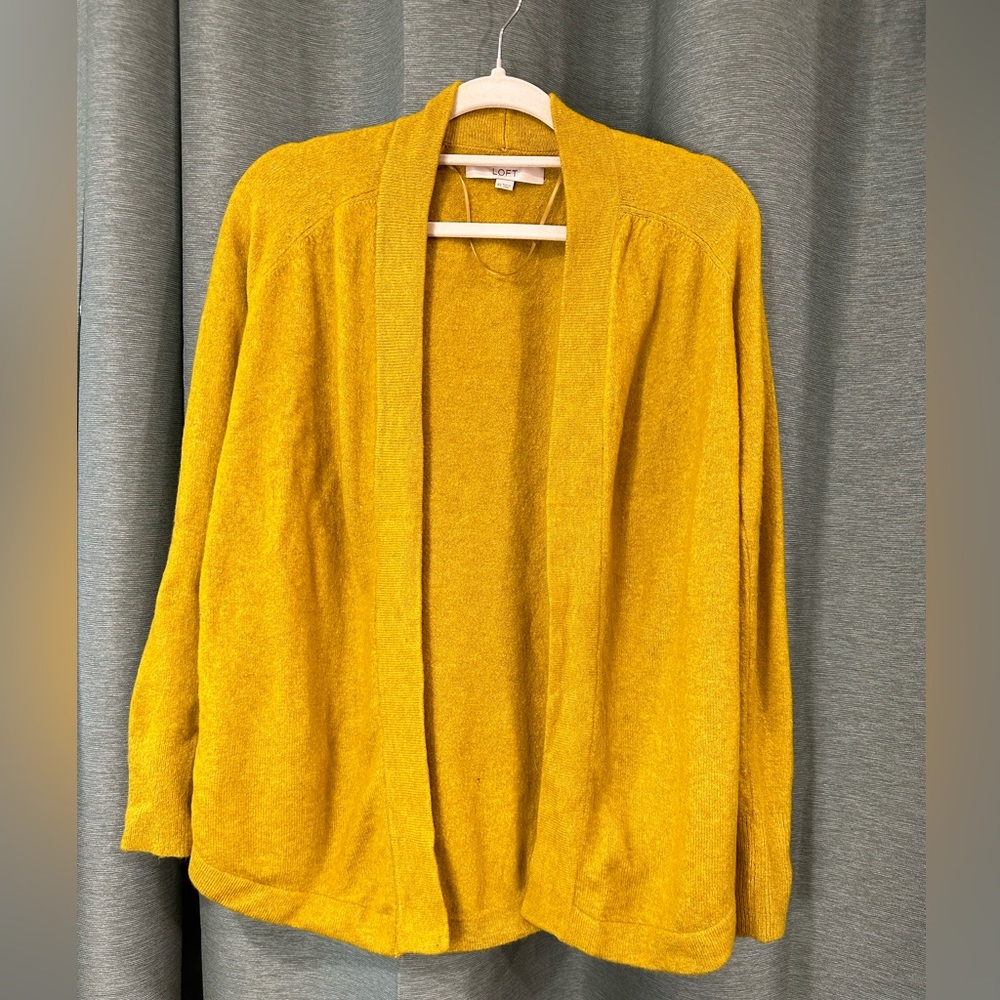Loft Chartreuse Cardigan